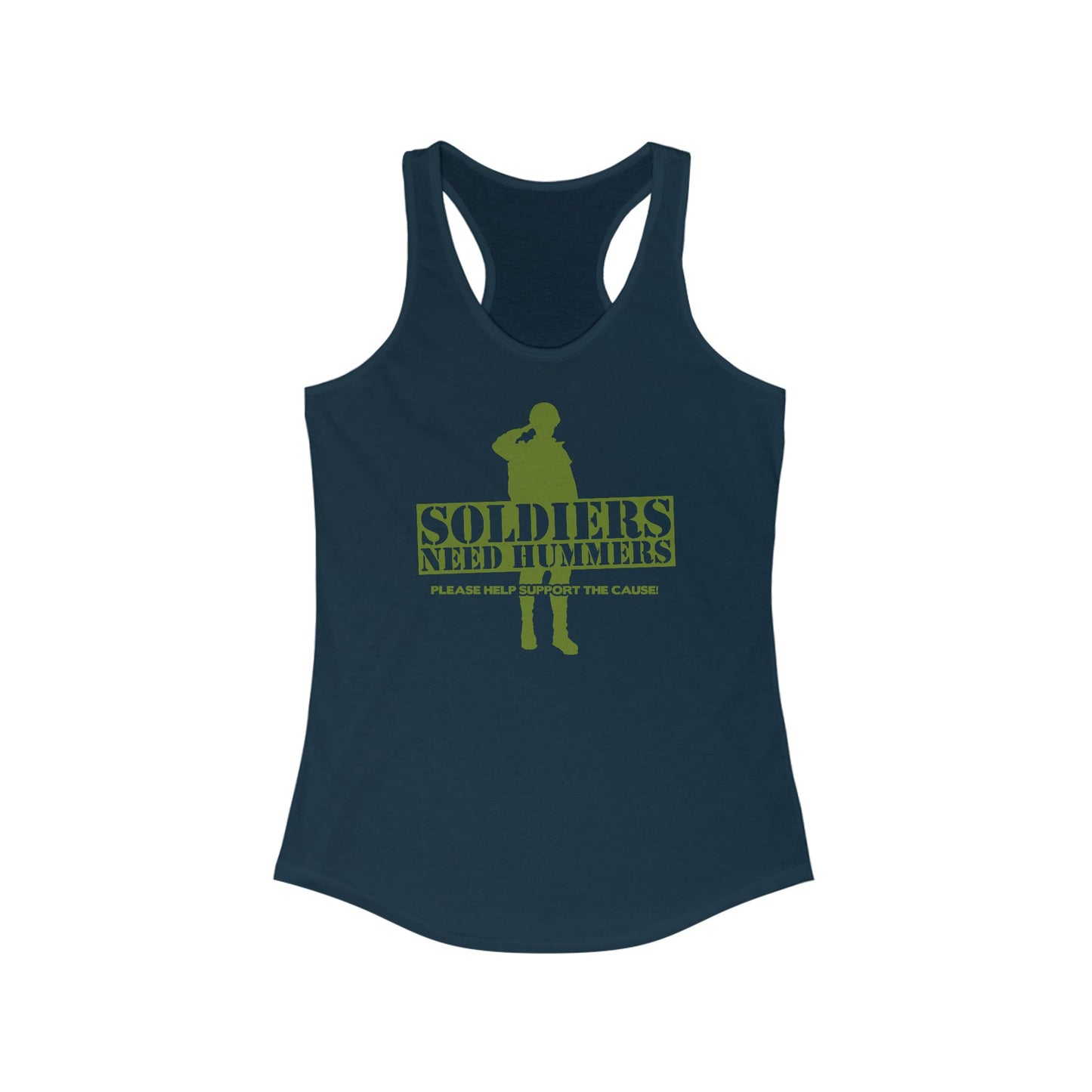 Soldiers Need Hummers - Please Help Support The Cause - Women's Racerback Tank