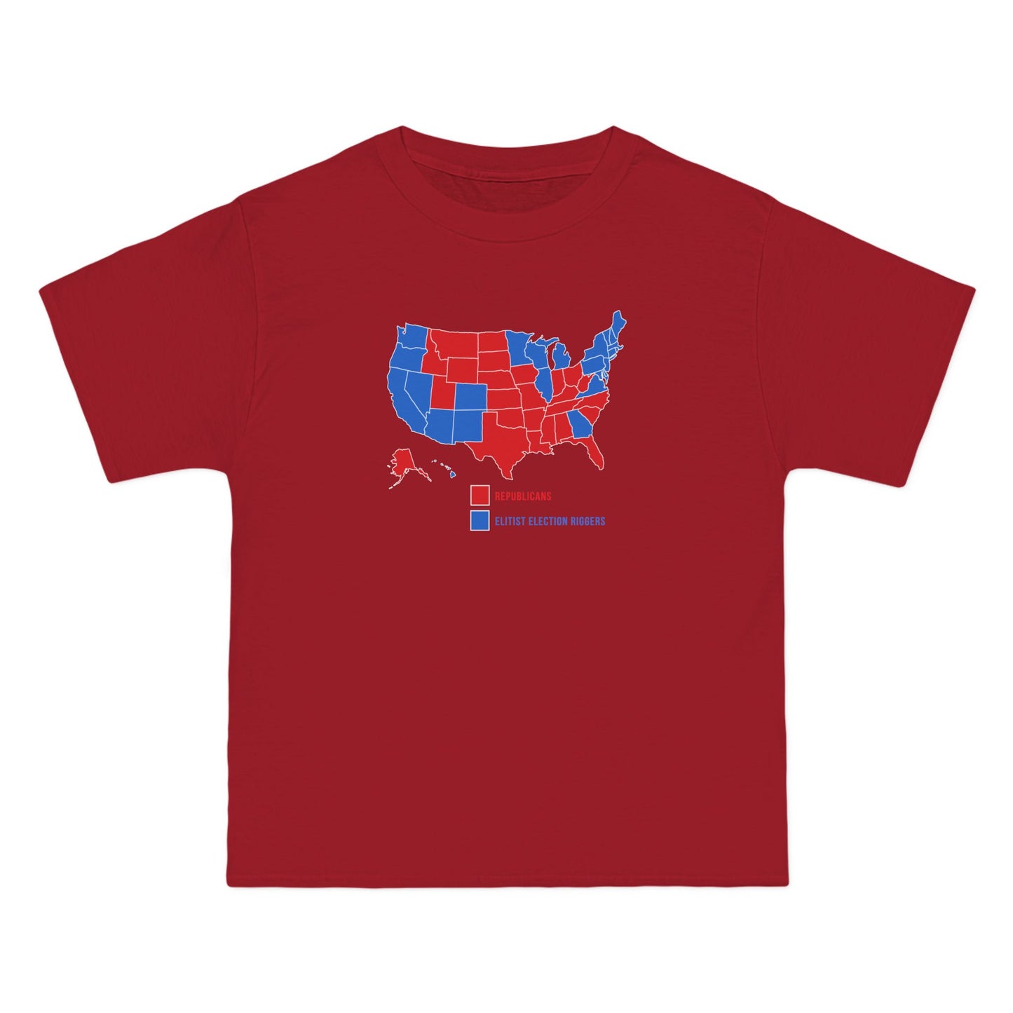 Republicans (Red States) - Elitist Election Riggers (Blue States) - Men's Heavyweight T-Shirt