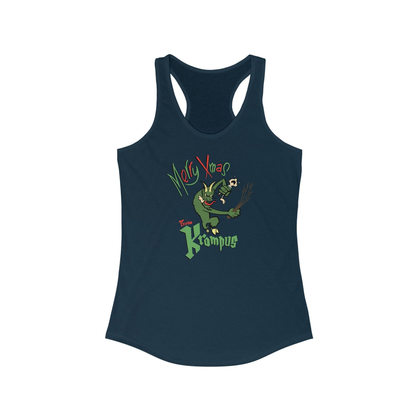 Merry Xmas From Krampus - Women’s Racerback Tank