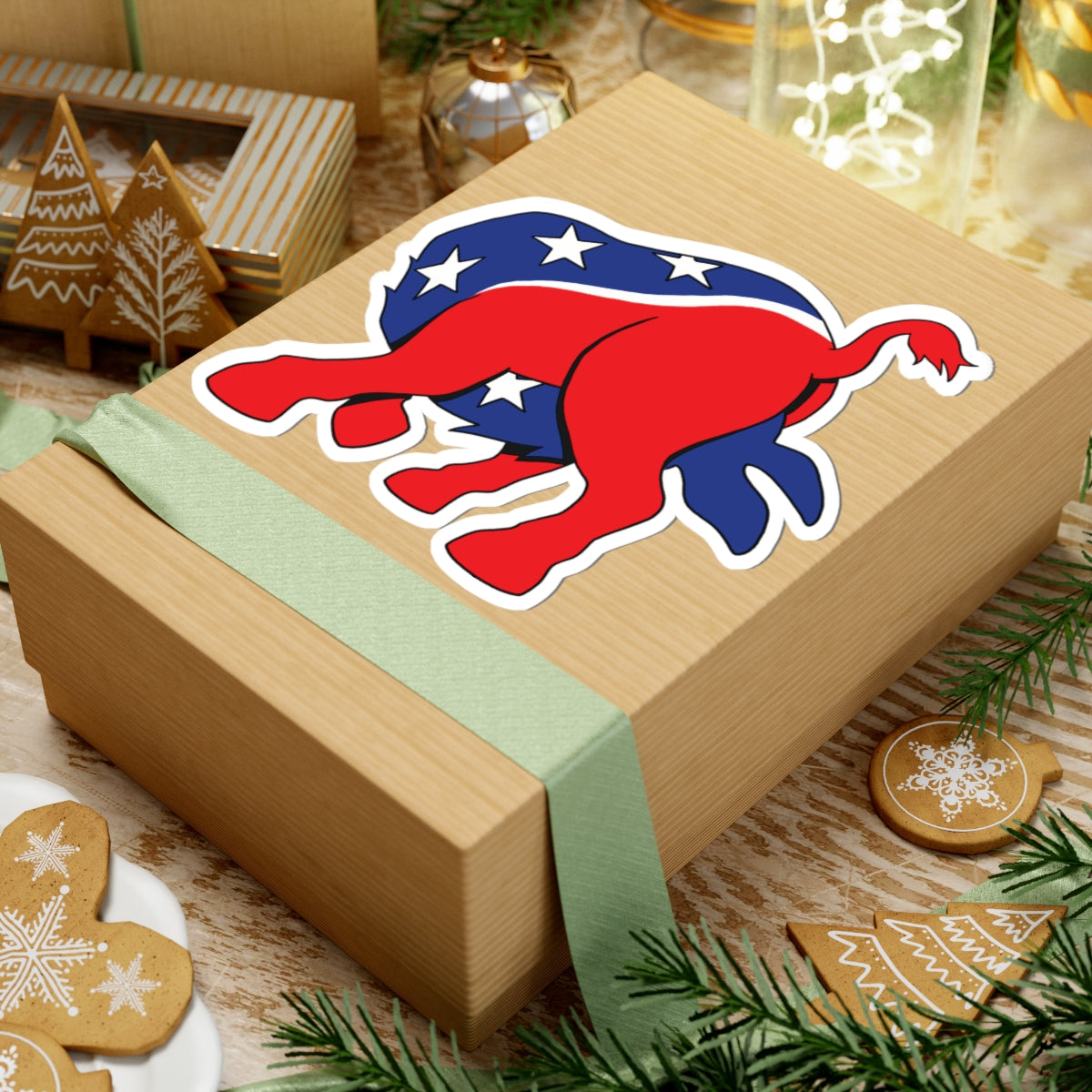 Democratic Donkey (Head Up It's Ass) - Kiss-Cut Sticker