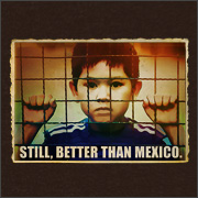 STILL, BETTER THAN MEXICO. (IMMIGRANT CHILD IN CAGE)