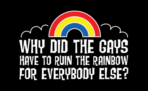 WHY DID THE  GAYS HAVE TO RUIN THE RAINBOW FOR EVERYBODY ELSE?
