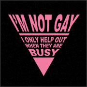 I'M NOT GAY - I ONLY HELP OUT WHEN THEY ARE BUSY