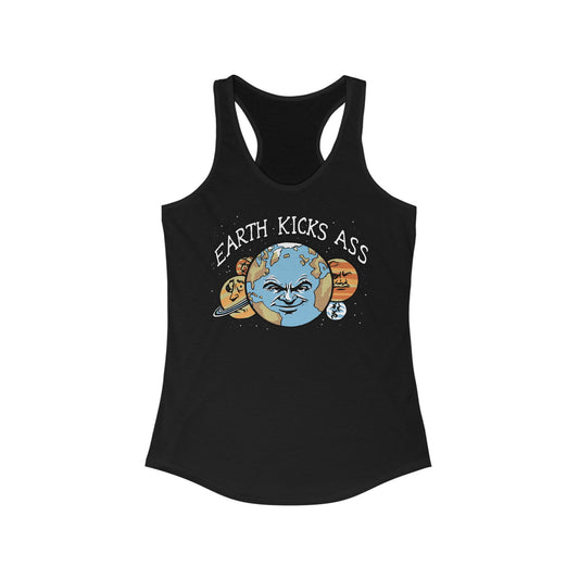 Earth Kicks Ass - Women's Racerback Tank