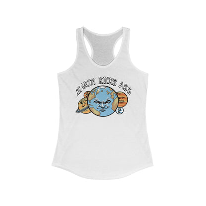 Earth Kicks Ass - Women's Racerback Tank