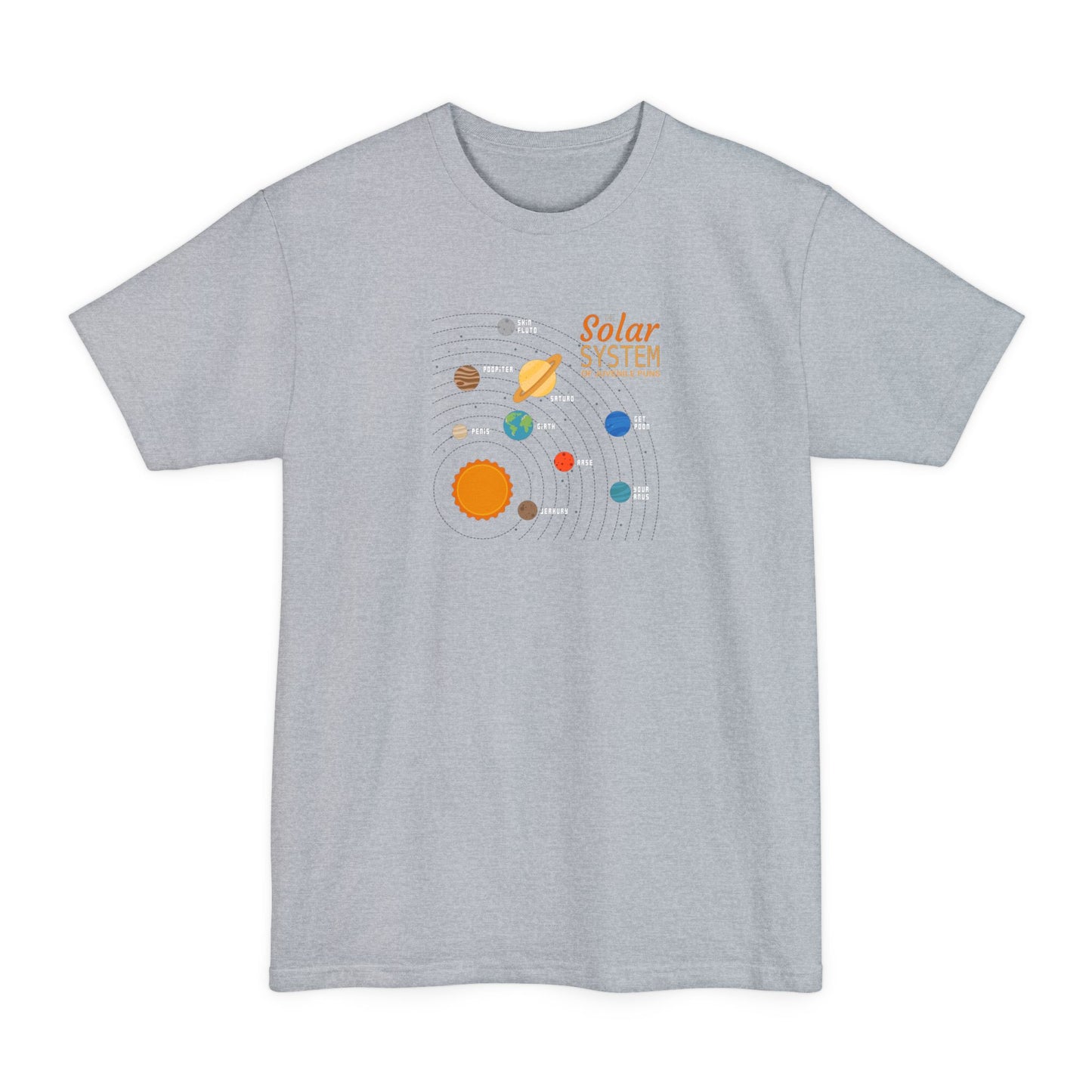 The Solar System Of Juvenile Puns - Men's Tall T-Shirt