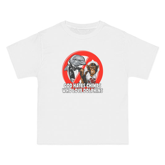 God Hates Chimps Who Love Dolphins - Men's Heavyweight T-Shirt