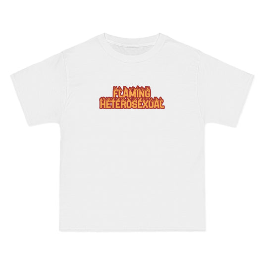 Flaming Heterosexual - Men's Heavyweight T-Shirt
