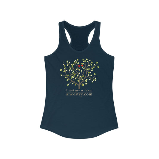I Met My Wife On Ancestry.Com - Women’s Racerback Tank