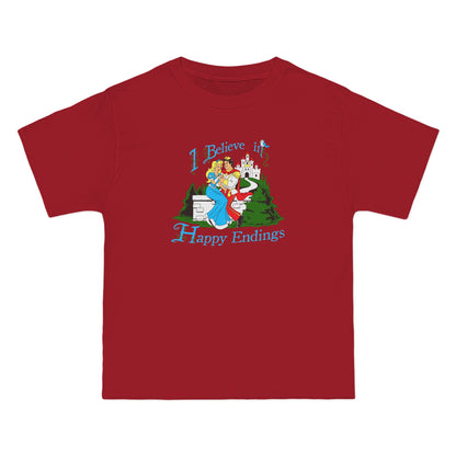 I Believe In Happy Endings - Men's Heavyweight T-Shirt