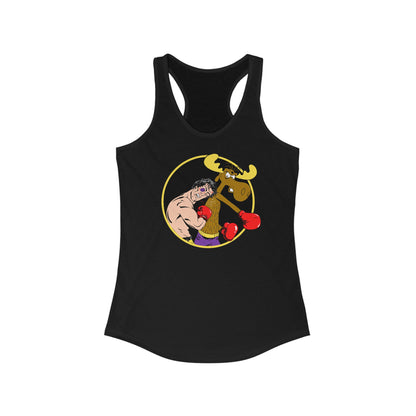 Rocky Vs Bullwinkle  - Women’s Racerback Tank