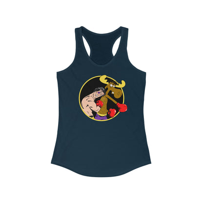 Rocky Vs Bullwinkle  - Women’s Racerback Tank