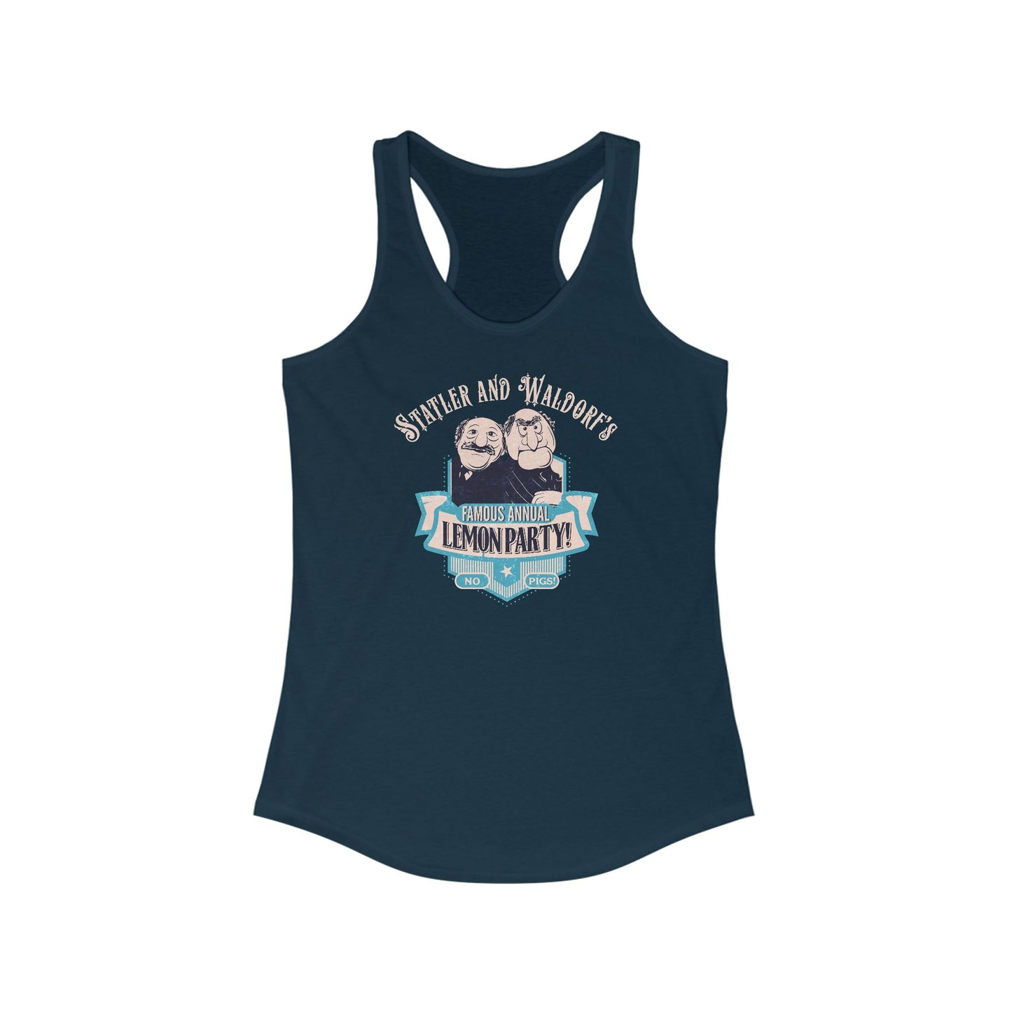 Statler And Waldorf's Famous Annual Lemon Party! (The Muppets) - Women’s Racerback Tank