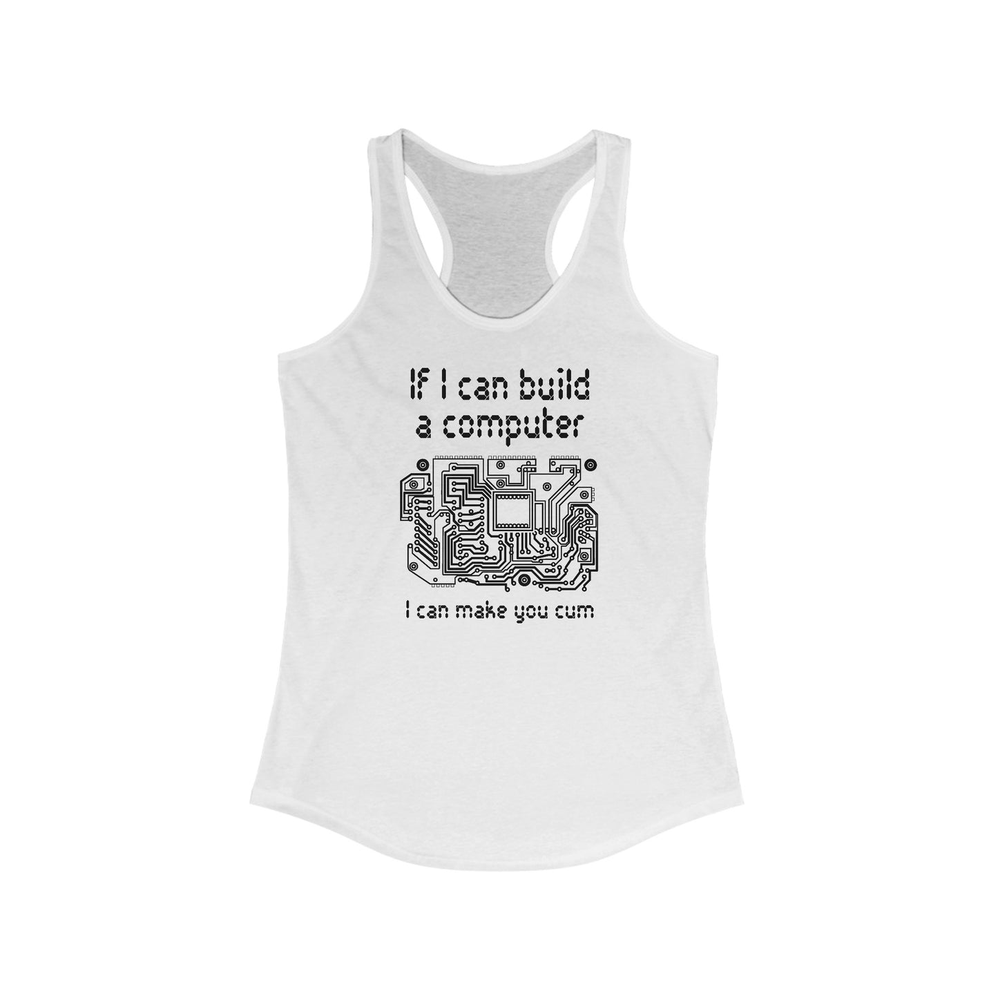 If I Can Build A Computer I Can Make You Cum - Women's Racerback Tank