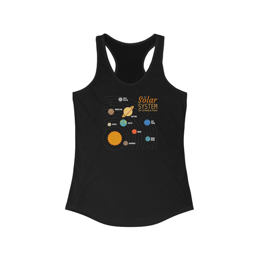 The Solar System Of Juvenile Puns - Women’s Racerback Tank