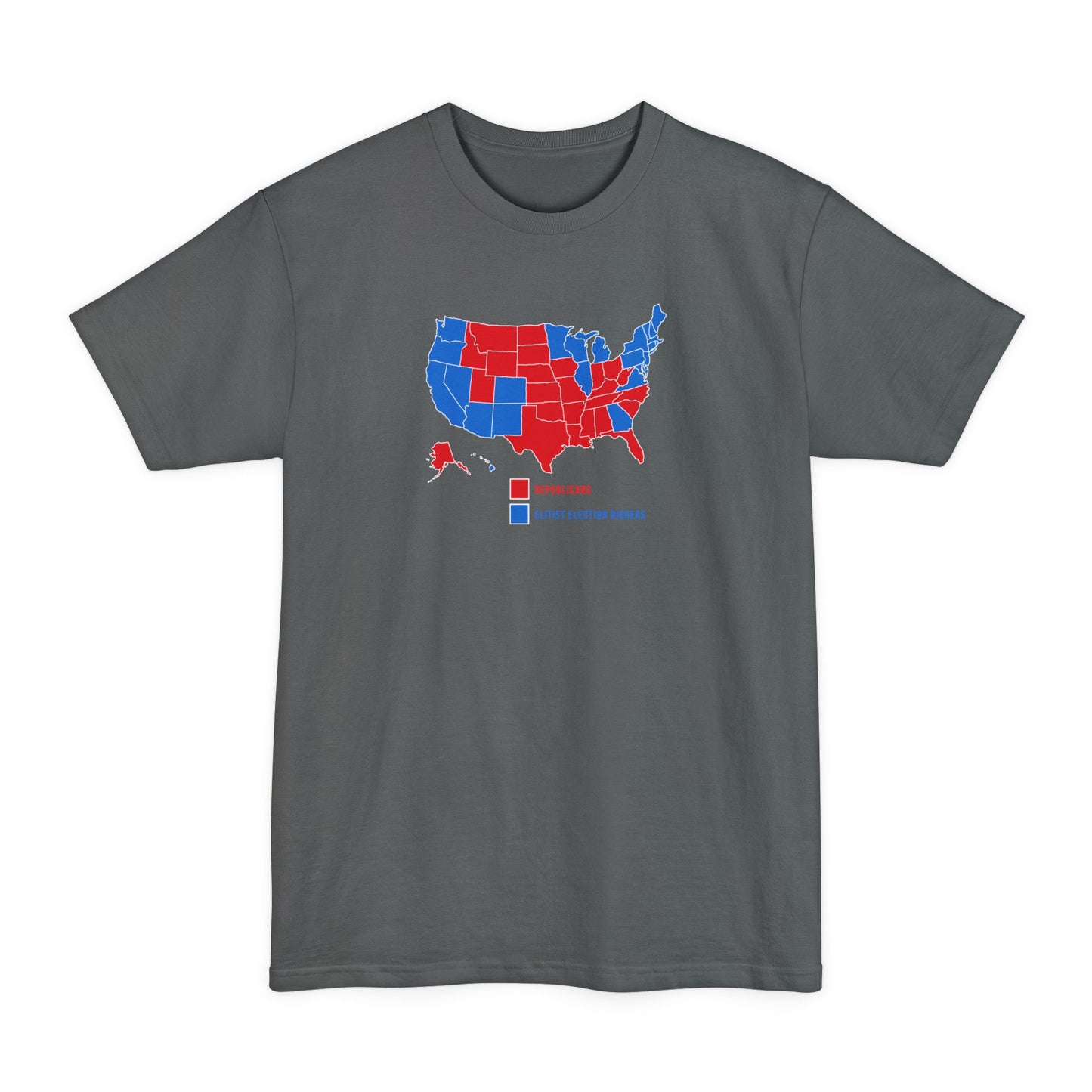 Republicans (Red States) - Elitist Election Riggers (Blue States) - Men's Tall T-Shirt