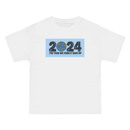 2024 - The Year We Finally Gave Up - Men's Heavyweight T-Shirt
