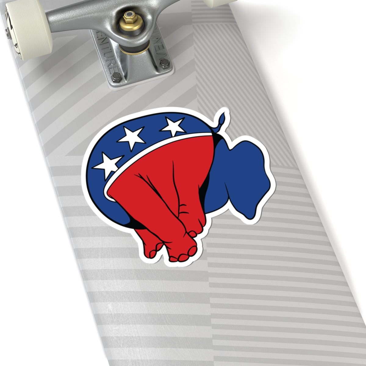 Republican Elephant (Head Up It's Ass) - Kiss-Cut Sticker