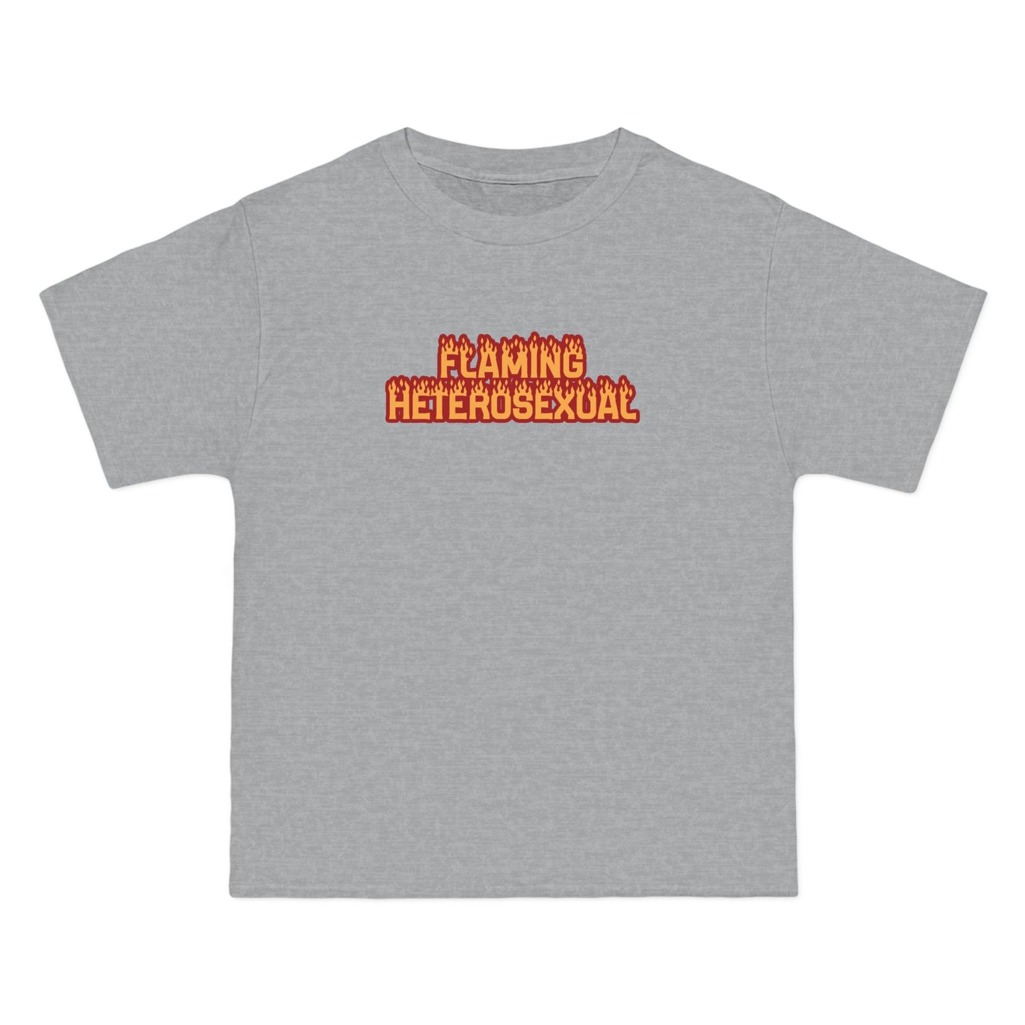 Flaming Heterosexual - Men's Heavyweight T-Shirt