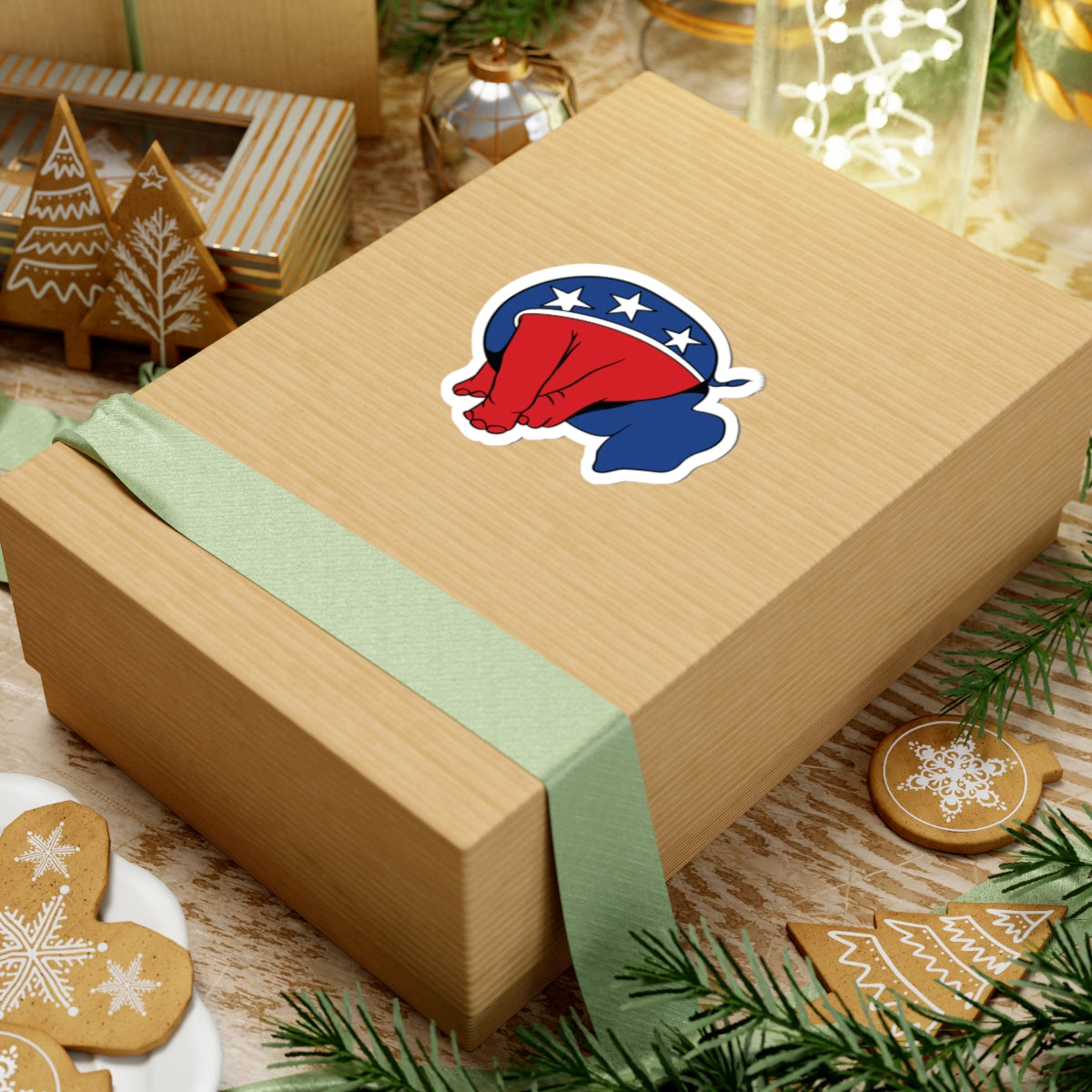 Republican Elephant (Head Up It's Ass) - Kiss-Cut Sticker