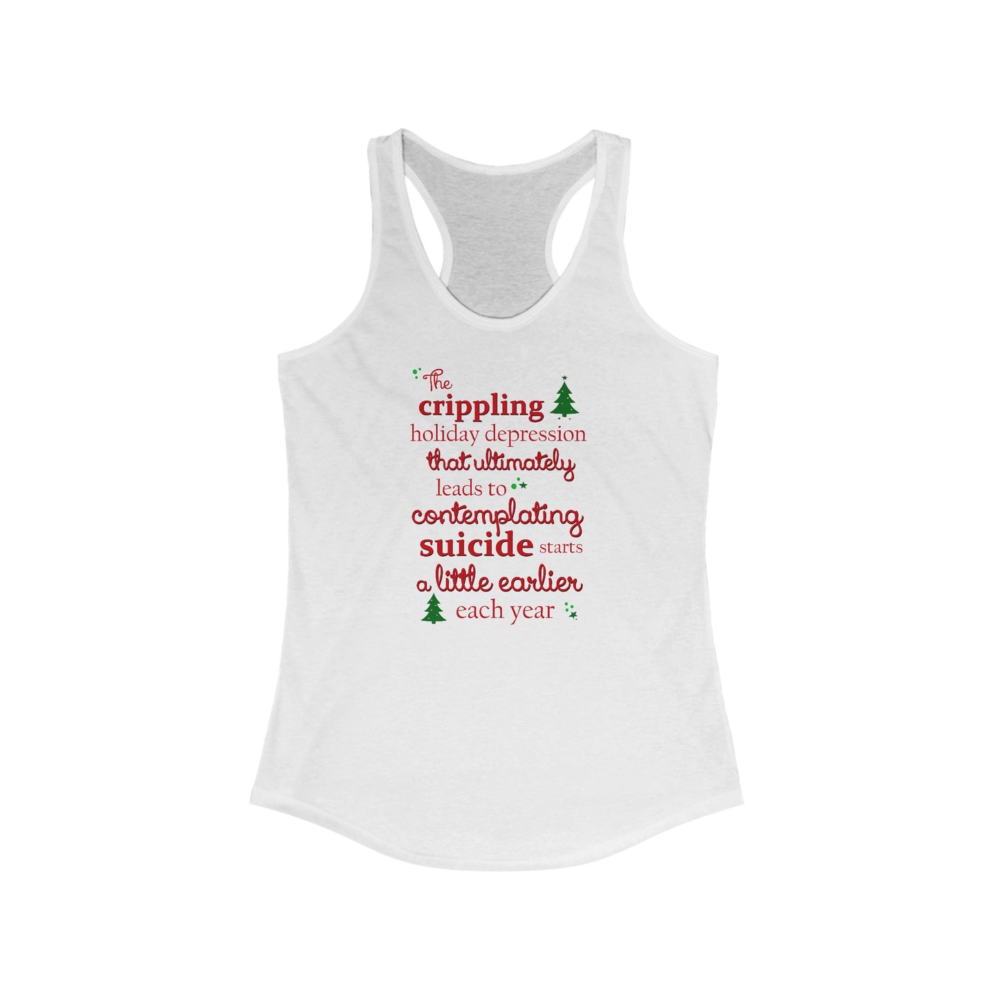The Crippling Holiday Depression - Women’s Racerback Tank