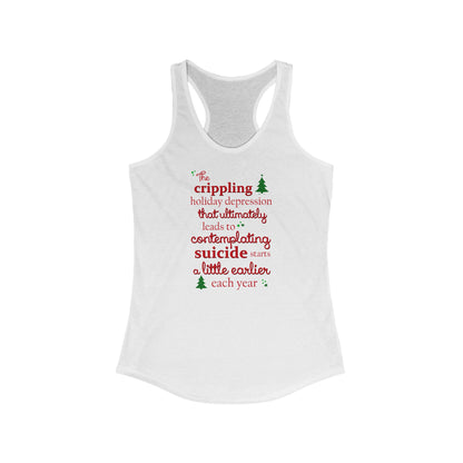 The Crippling Holiday Depression - Women’s Racerback Tank