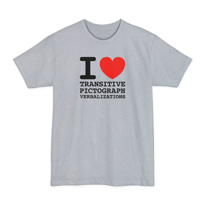 I Heart Transitive Pictograph Verbalizations - Men's Tall T-Shirt