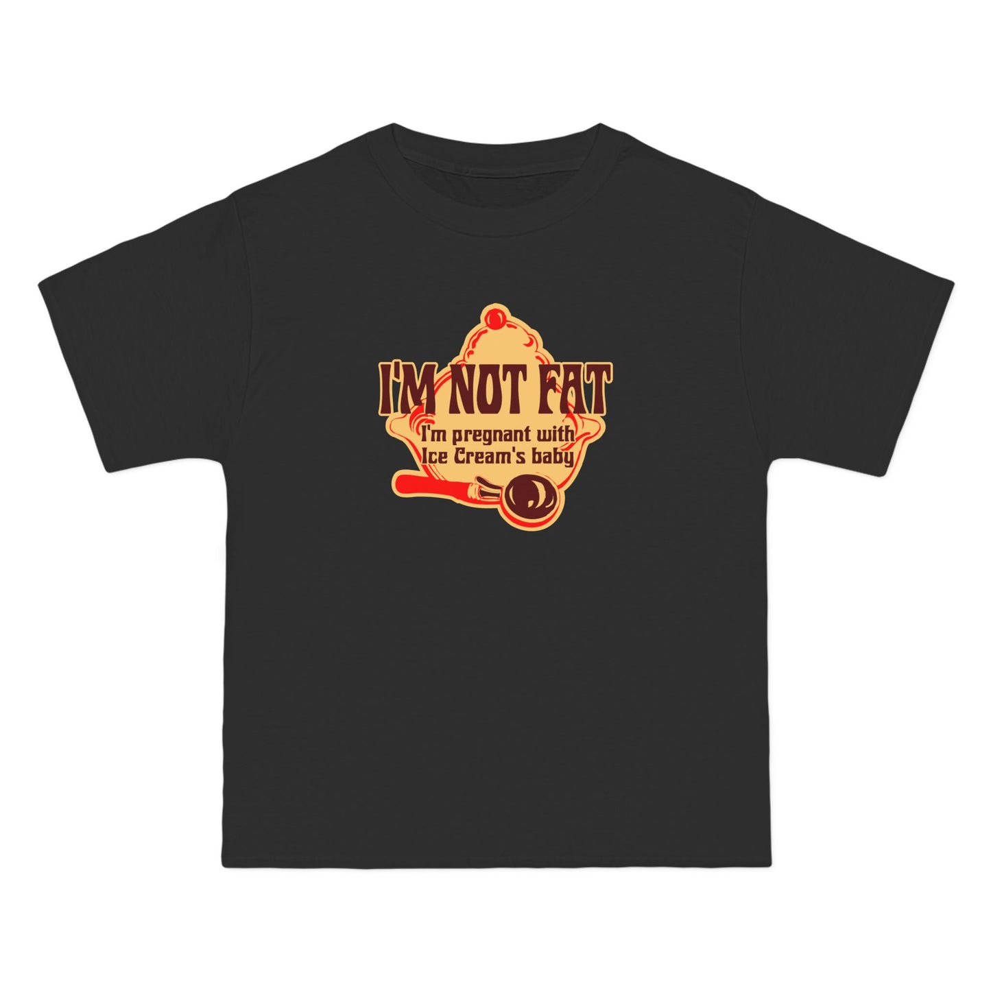I'm Not Fat - I'm Pregnant With Ice Cream's Baby - Men's Heavyweight T-Shirt