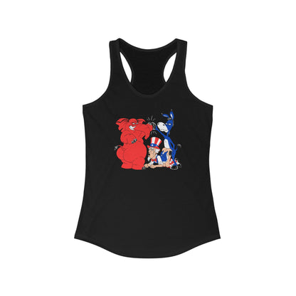 The Truth About Politics (Uncle Sam Tag-Team) - Women's Racerback Tank