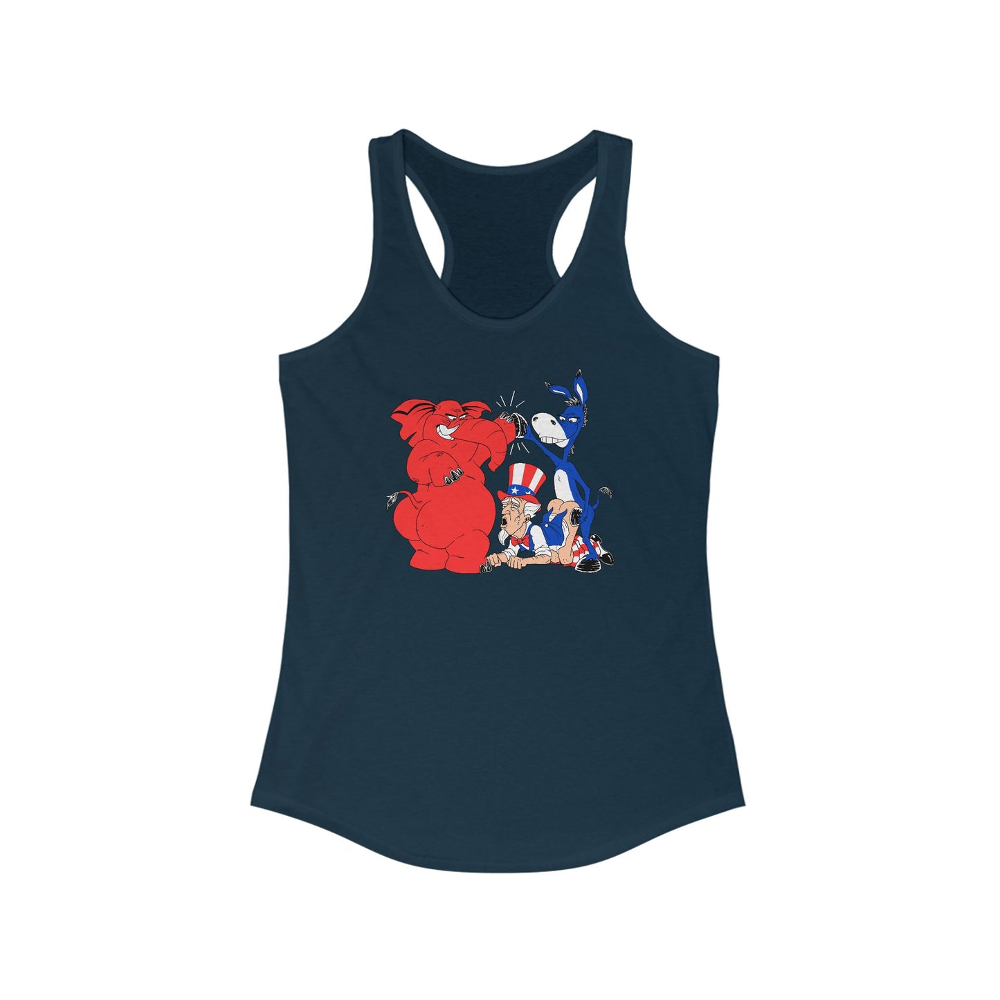 The Truth About Politics (Uncle Sam Tag-Team) - Women's Racerback Tank