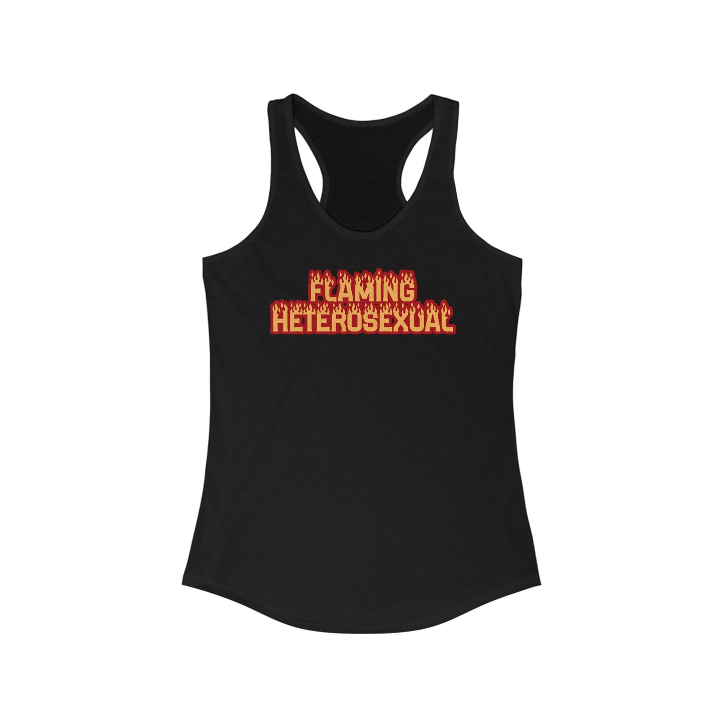 Flaming Heterosexual - Women's Racerback Tank