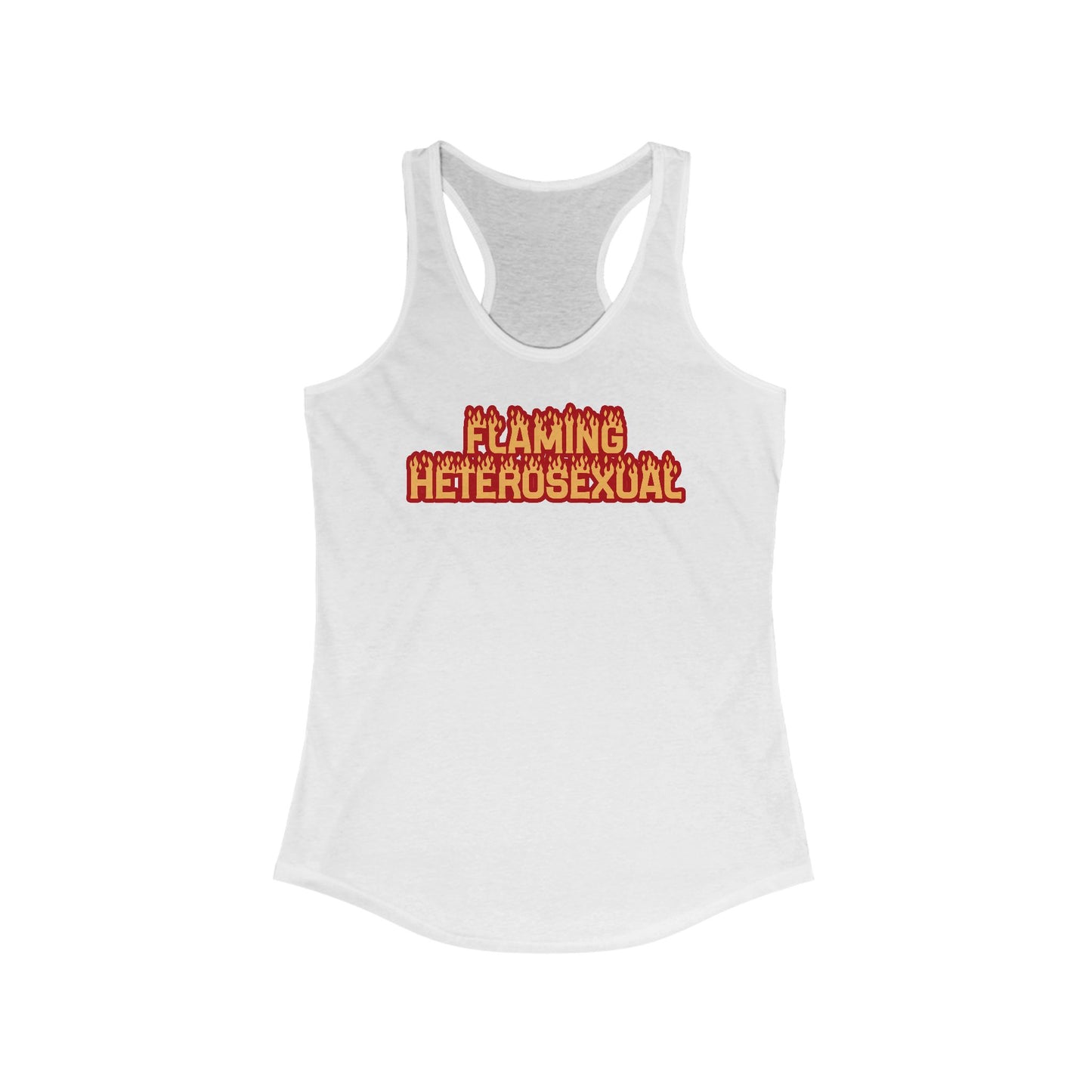 Flaming Heterosexual - Women's Racerback Tank