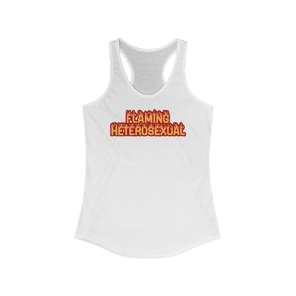 Flaming Heterosexual - Women's Racerback Tank