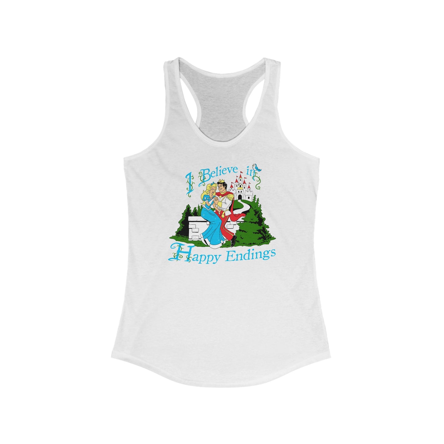 I Believe In Happy Endings - Women's Racerback Tank