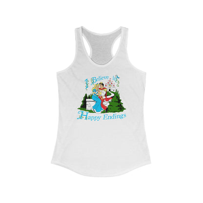 I Believe In Happy Endings - Women's Racerback Tank