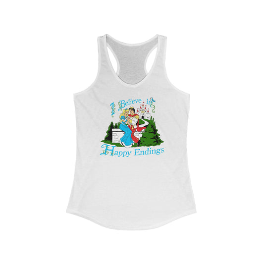 I Believe In Happy Endings - Women's Racerback Tank
