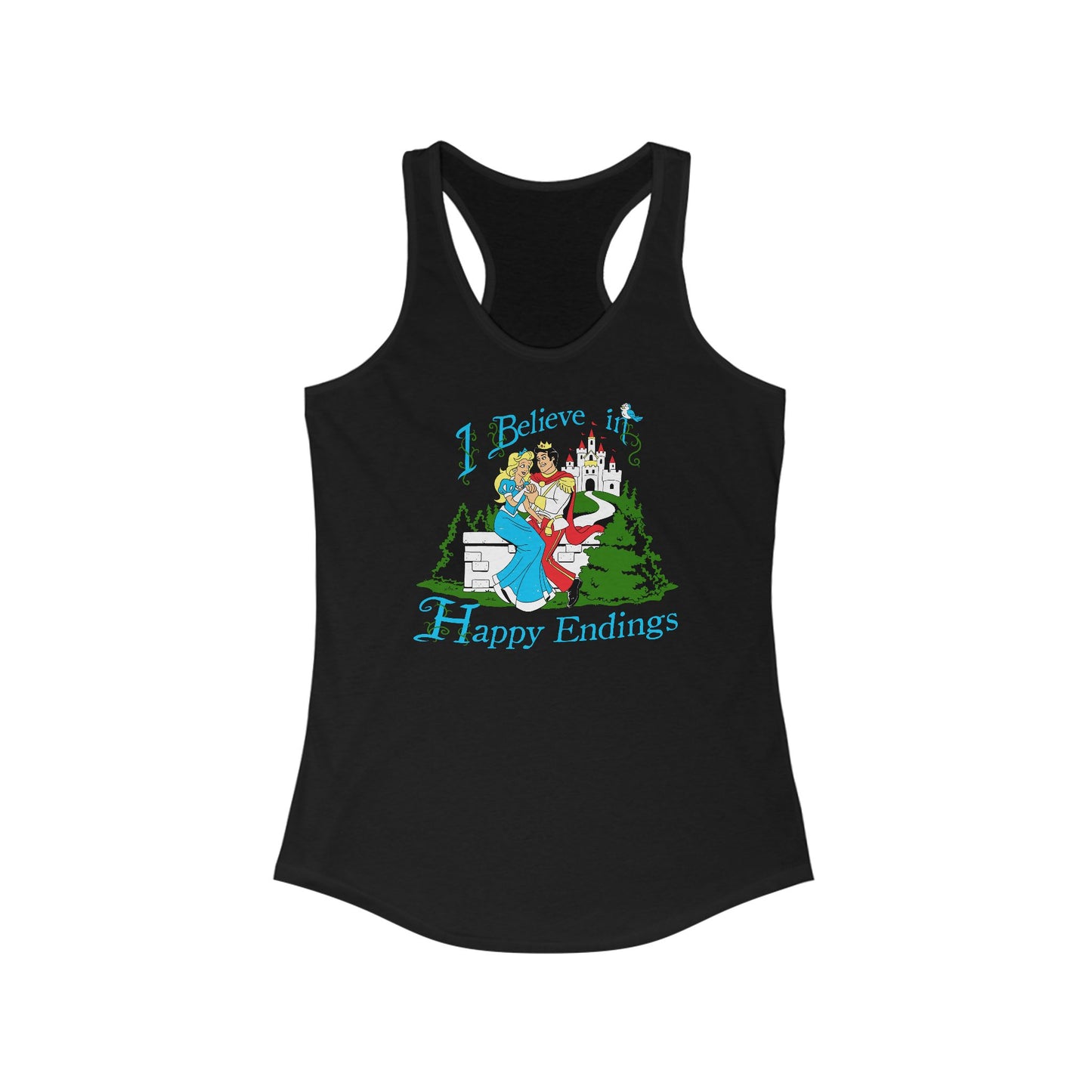 I Believe In Happy Endings - Women's Racerback Tank