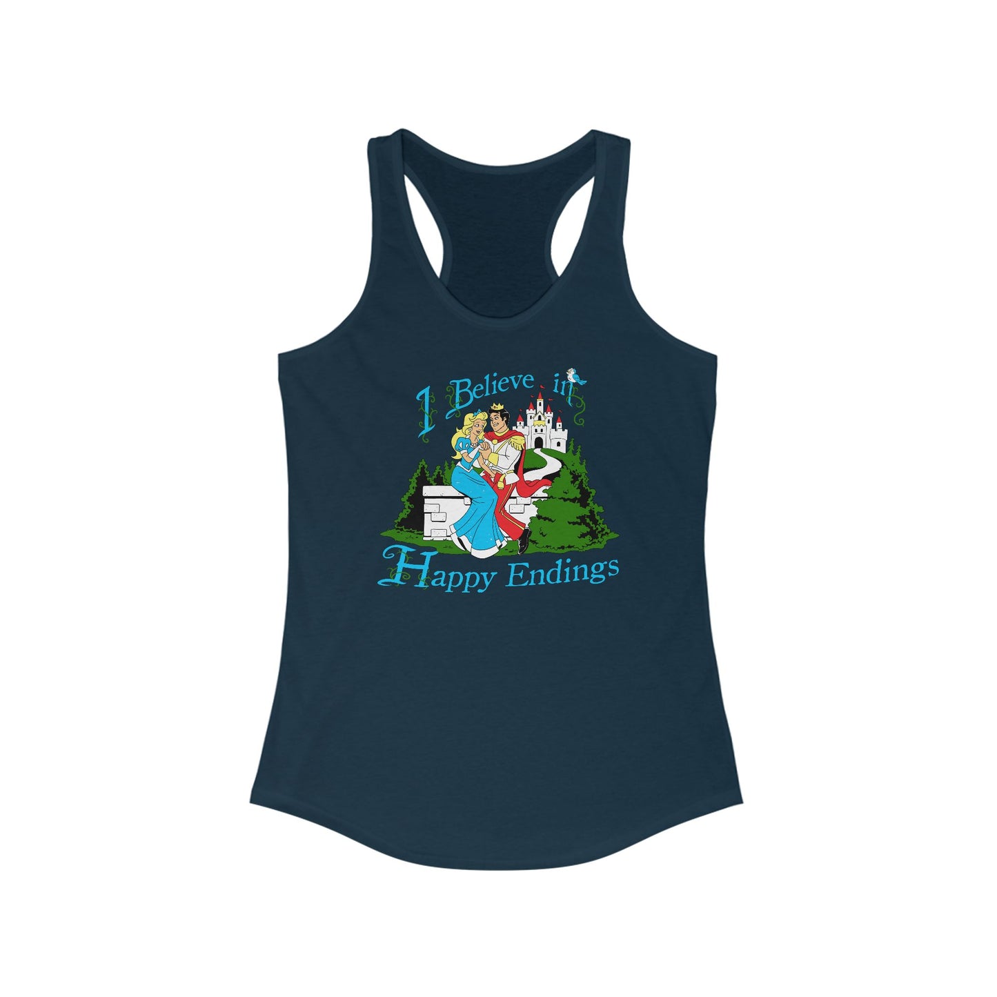 I Believe In Happy Endings - Women's Racerback Tank