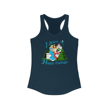 I Believe In Happy Endings - Women's Racerback Tank