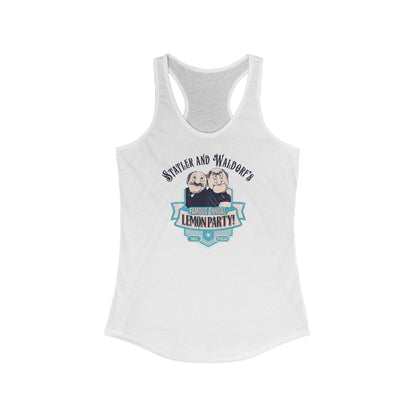 Statler And Waldorf's Famous Annual Lemon Party! (The Muppets) - Women’s Racerback Tank