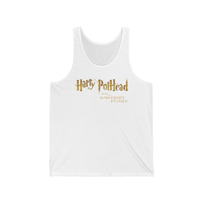 harry pothead t shirt Harry Is A Pothead And The Sorcerer's Stoned - Unisex Tank
