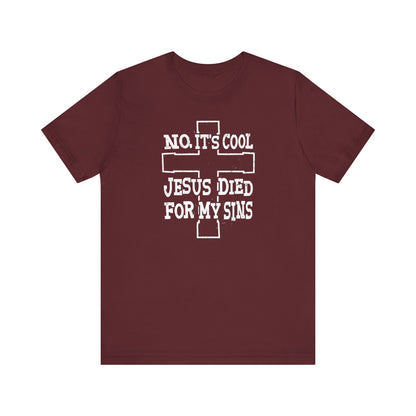 No It's Cool - Jesus Died For My Sins - Men's T-Shirt
