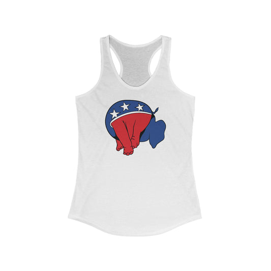 Republican Elephant (Head Up Its Ass) - Women's Racerback Tank