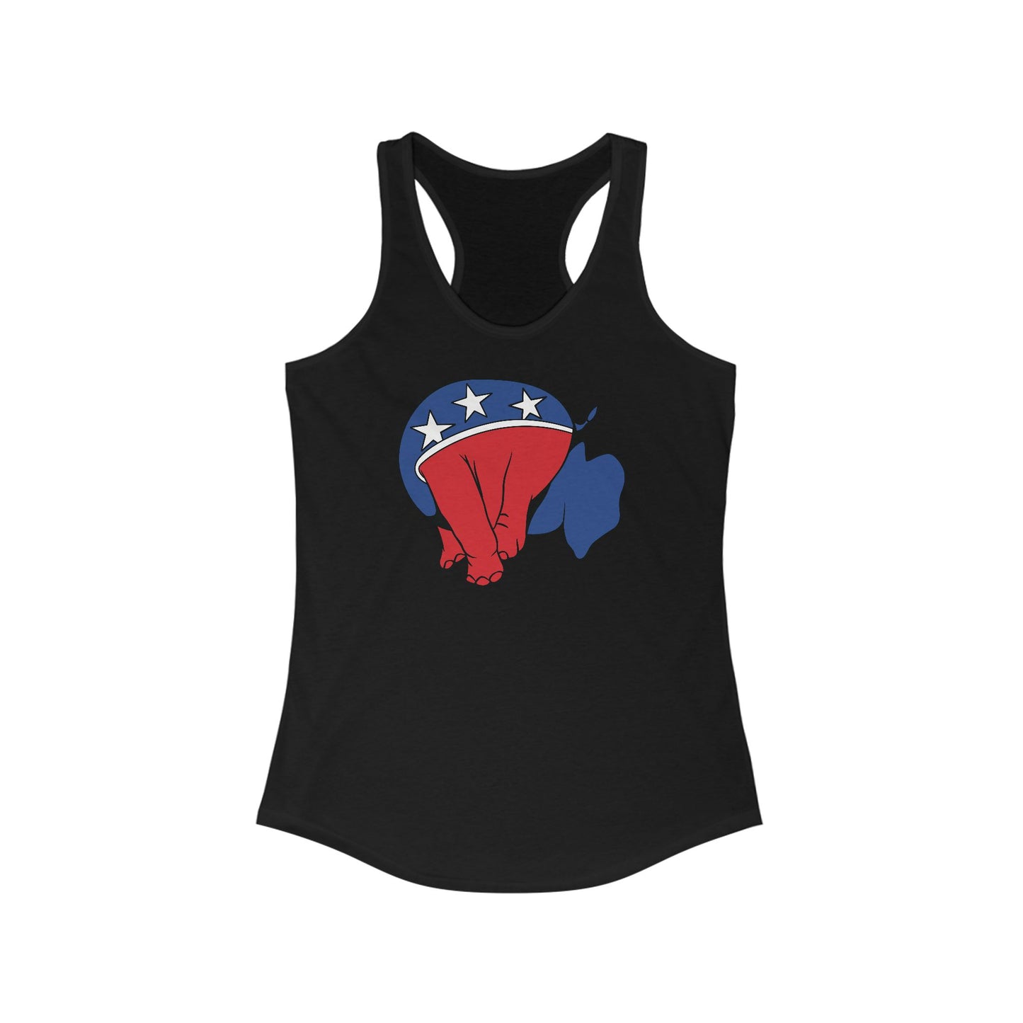 Republican Elephant (Head Up Its Ass) - Women's Racerback Tank