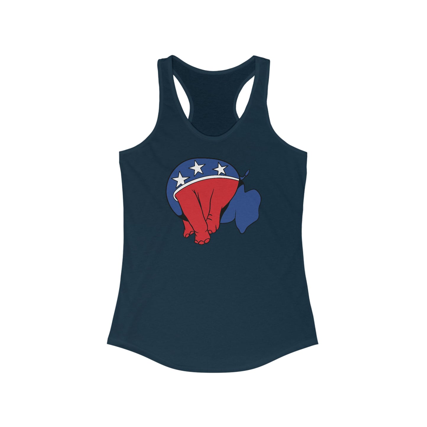 Republican Elephant (Head Up Its Ass) - Women's Racerback Tank