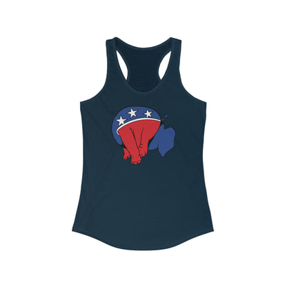 Republican Elephant (Head Up Its Ass) - Women's Racerback Tank