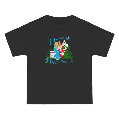 I Believe In Happy Endings - Men's Heavyweight T-Shirt
