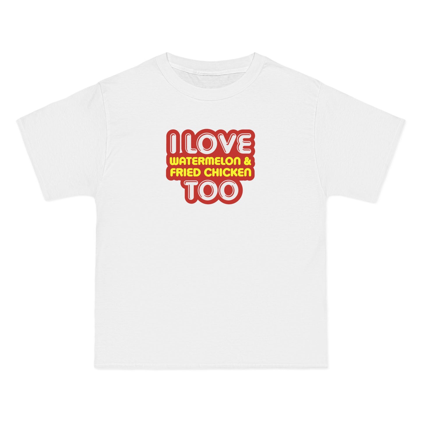 I Love Watermelon & Fried Chicken Too - Men's Heavyweight T-Shirt