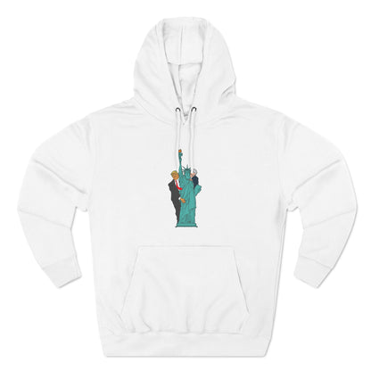 Trump Biden Statue Of Liberty - Menage A Trois - Hoodie