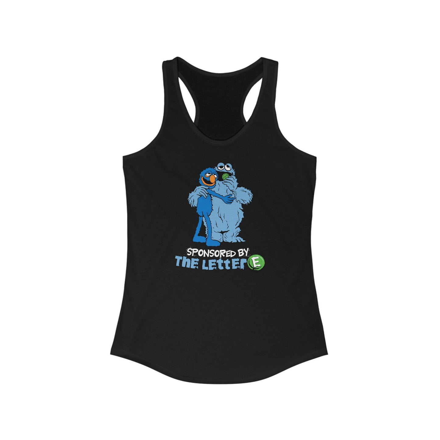 Sponsored By The Letter E - Women’s Racerback Tank